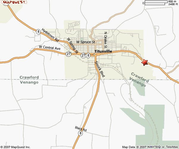 Map to New Beginnings Titusville